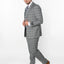 2306-GRAY-CHECKER-3PC-SLIM-REGULAR-SIZE 34R-44R