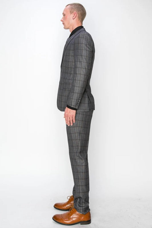 0727-CHAR-CHECKER-3PC-SLIM-REGULAR-SIZE 34R-44R