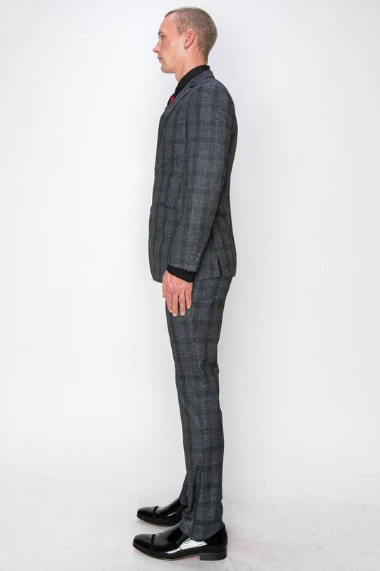 6153-CHAR-CHECKER-3PC-SLIM-REGULAR-SIZE 34R-44R