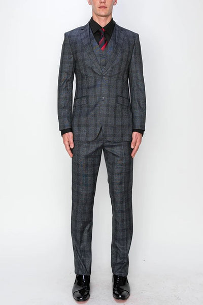 6153-CHAR-CHECKER-3PC-SLIM-REGULAR-SIZE 46R-56R