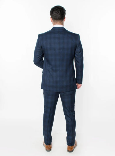 6506-NAVY-CHECKER-3PC-SLIM-REGULAR-SIZE 34R-44R