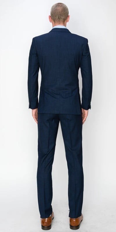 1075-TEXTURED-NAVY-3PC-SLIM-REGULAR-SIZE 46R-56R