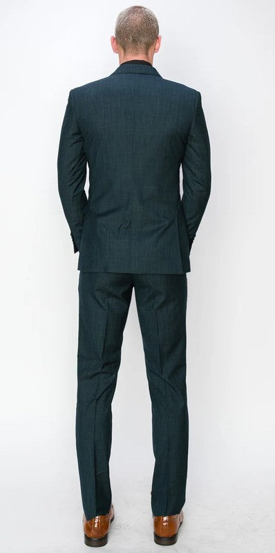 1074-TEXTURD-D-GREEN-3PC-SLIM-REGULAR-SIZE 46R-56R