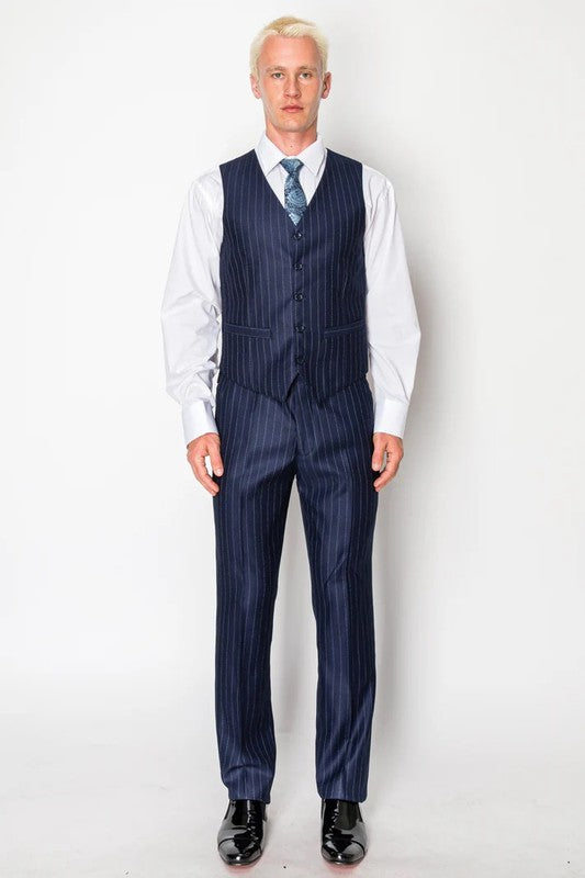 DB-1088-NAVY-DOUBLE-BREAST-SLIM-LONG-SIZE 38L-56L