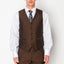 2645-TUX-SHINY-D-BROWN-3PC-SLIM-REG-SIZE 34R-44R
