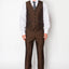 2645-TUX-SHINY-D-BROWN-3PC-SLIM-REG-SIZE 46R-56R