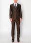 2645-TUX-SHINY-D-BROWN-3PC-SLIM-REG-SIZE 46R-56R