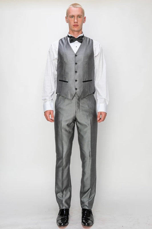 1889-TUX-SHINY-GRAY-3PC-SLIM-SHORT-SIZE 34S-46S