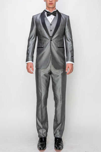 1889-TUX-SHINY-GRAY-3PC-SLIM-REGULAR-SIZE 34R-44R