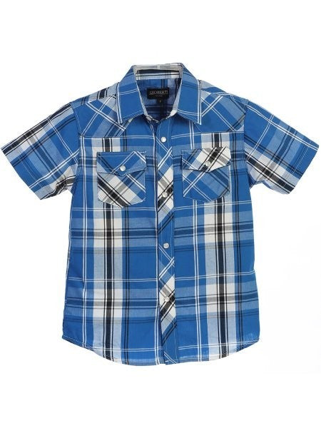 SS-22W-SHORT-WESTERN-DRESS-SHIRT-7 COLORS-SIZE 2-4
