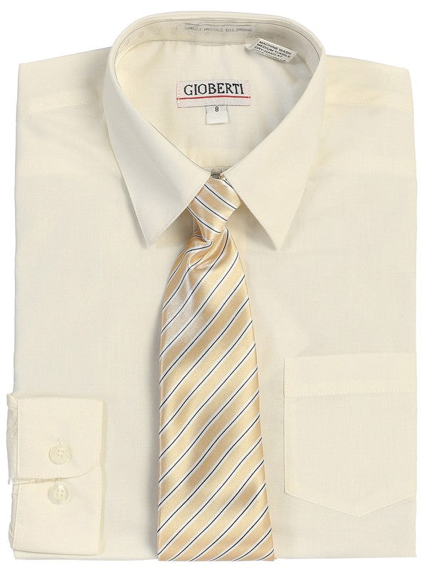 DS-85C-DRESS-SHIRT-WITH-TIE-5 COLORS-SIZE 8-18