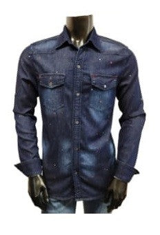 CSS-4012-DARK-BLUE-STRETCH-SLIM-LONG-SLEEVE