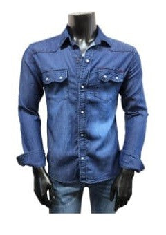 CSS-4010-MEDIUM-BLUE-STRETCH-SLIM-LONG-SLEEVE