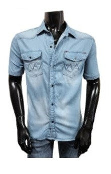 CSS-4013-LIGHT-BLUE-STRETCH-SLIM-SHORT-SLEEVE
