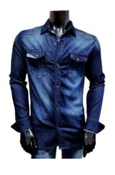 CSS-4014-DARK-BLUE-STRETCH-SLIM-LONG-SLEEVE