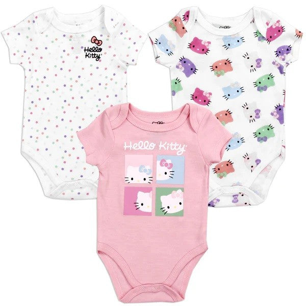 HELLO KITTY NBGirls 3-Pack Creepers Set Pack of 6