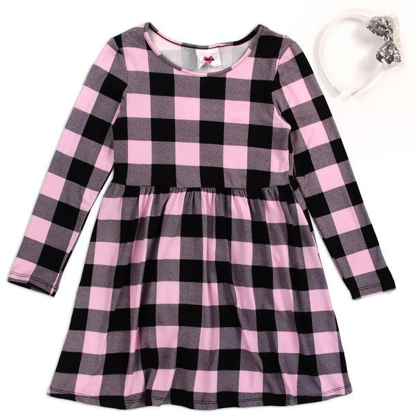 RMLA Girls Toddler Plaid Dress Headband Pack of 6