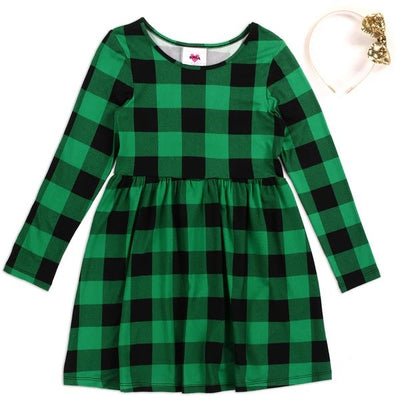 RMLA Girls Toddler Plaid Dress Headband Pack of 6