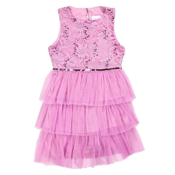 Girls 2-4T Lace Triple Ruffle Dress Pack of 6