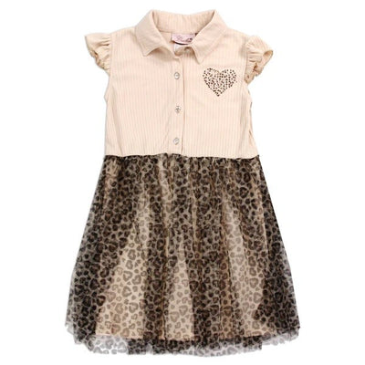 7-12 Girls Rib Mesh Collared Dress Pack of 6
