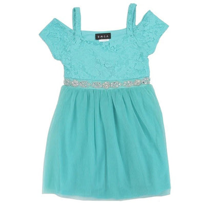 Girls 4-6X Mesh Holiday Jewel Trim Dress Pack of 6