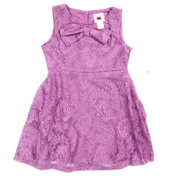 Girls 4-6X Bow Front Glitter Lace Dress Pack of 6
