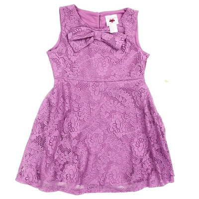 Girls 4-6X Bow Front Glitter Lace Dress Pack of 6