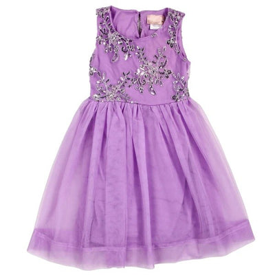 Girls 4-6X Silver Emb. Sequin Dress Pack of 6