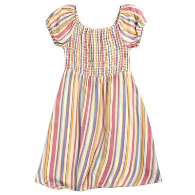 7-14 Girls Smocked Lurex Dress Pack of 6