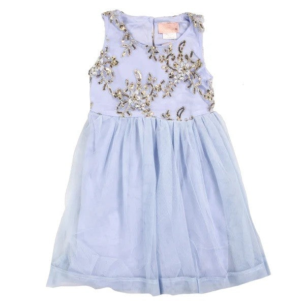 Girls 7-14 Gold Emb. Sequin Dress Pack of 6