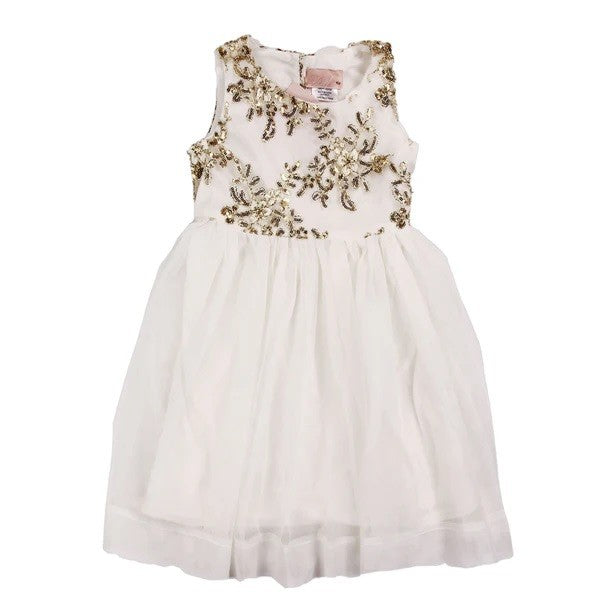 Girls 4-6X Gold Emb. Sequin Dress Pack of 6