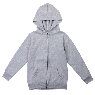 Girls 2-4T Basic Fleece Zip Hoodie GRAY Pack of 6