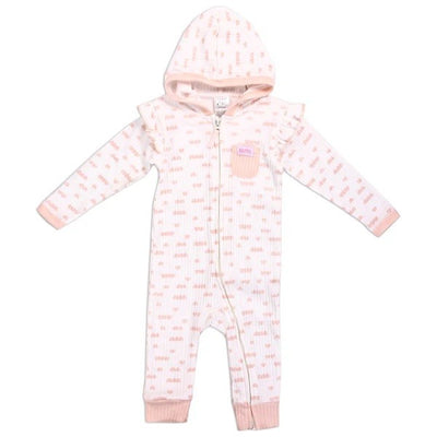 BABY Girls Newborn Hooded Coverall Pack of 6