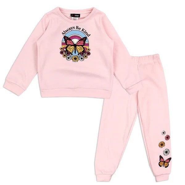 Girls Toddler 2-PCS Crewneck Fleece Set Pack of 6