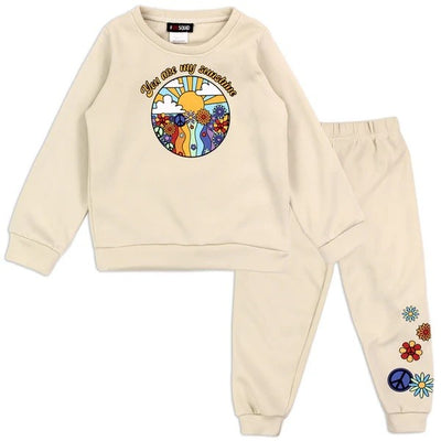 Girls 4-6X 2-PCS Crewneck Fleece Set Pack of 6