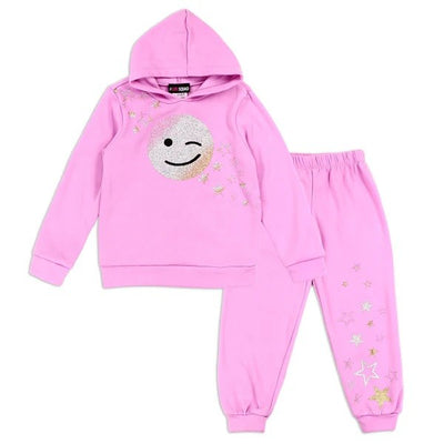 Girls 4-6X 2-Piece Hooded Fleece Set Pack of 6