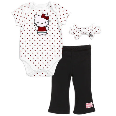 HELLO KITTY Newborn Girls 3PC Layette Set Pack 6