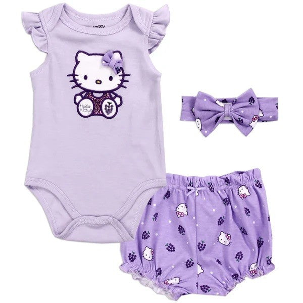 HELLO KITTY NB Girls 3-Piece Short Set Pack of 6
