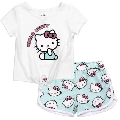 HELLO KITTY 12-24M Girls 2PCS Short Set Pack of 6