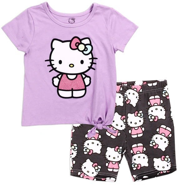 HELLO KITTY 2-4T Girls 2PCS Bike Short Set Pack 6