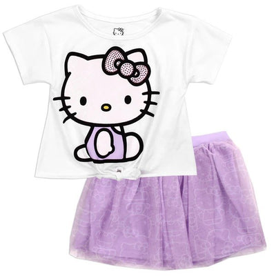 HELLO KITTY 4-6X Girls 2PCS Tutu Skirt Set Pack 6