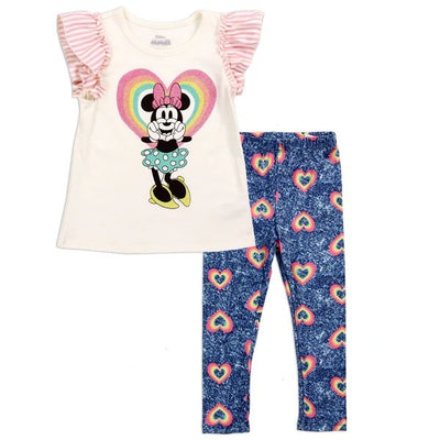 MINNIE MOUSE Girls Toddler 2-PC Legging Set Pack 4