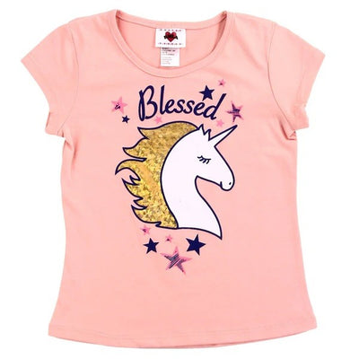 RMLA Girls 4-6X Foil Screen T-Shirt Pack of 6
