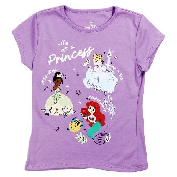 DISNEY PRINCESS Girls 4-6X T-Shirt Pack of 6
