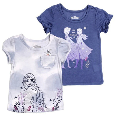 FROZEN Girls Toddler 2-PACK T-Shirts Pack of 12