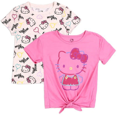 HELLO KITTY Girls 4-6X 2-Pack T-Shirts Pack of 6