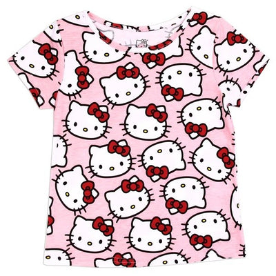 HELLO KITTY Girls 4-6X AOP T-Shirt Pack of 6