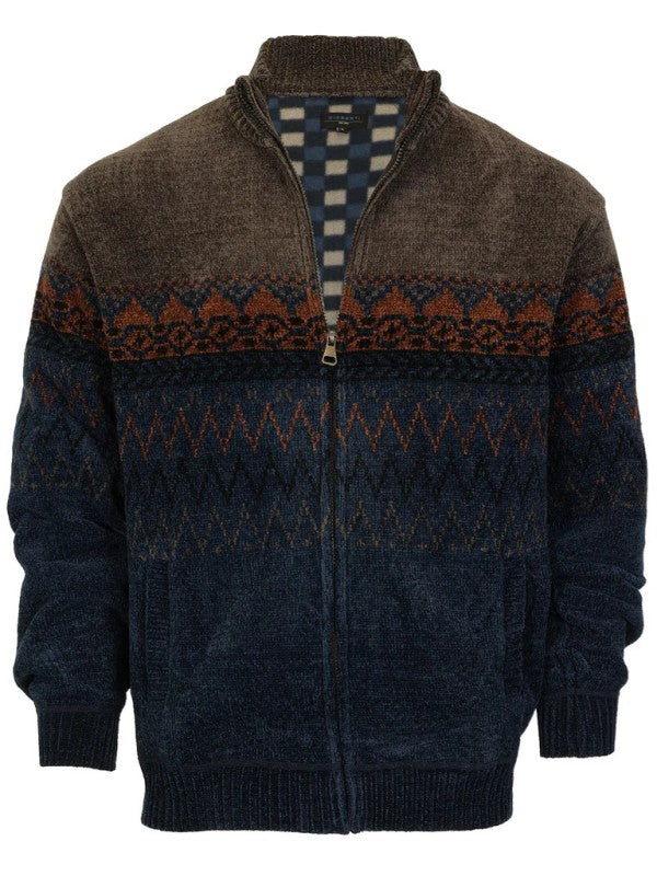 SW-925 Men's Chenille Cardigan Sweater
