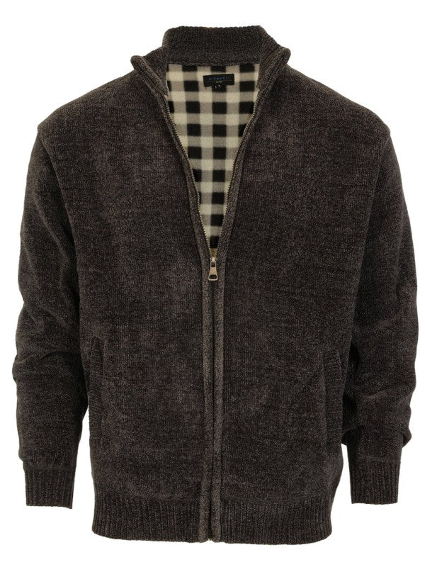 SW-925 Men's Chenille Cardigan Sweater