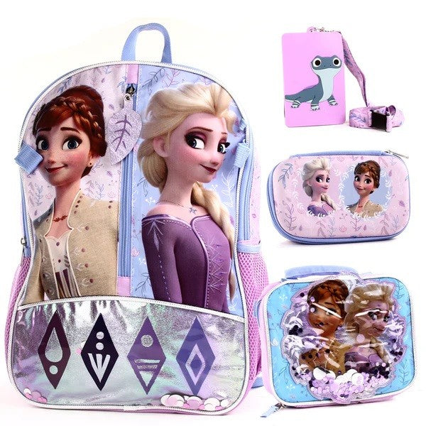 FROZEN 4-Piece Deluxe 17 INCH Backpack Set Pack 3